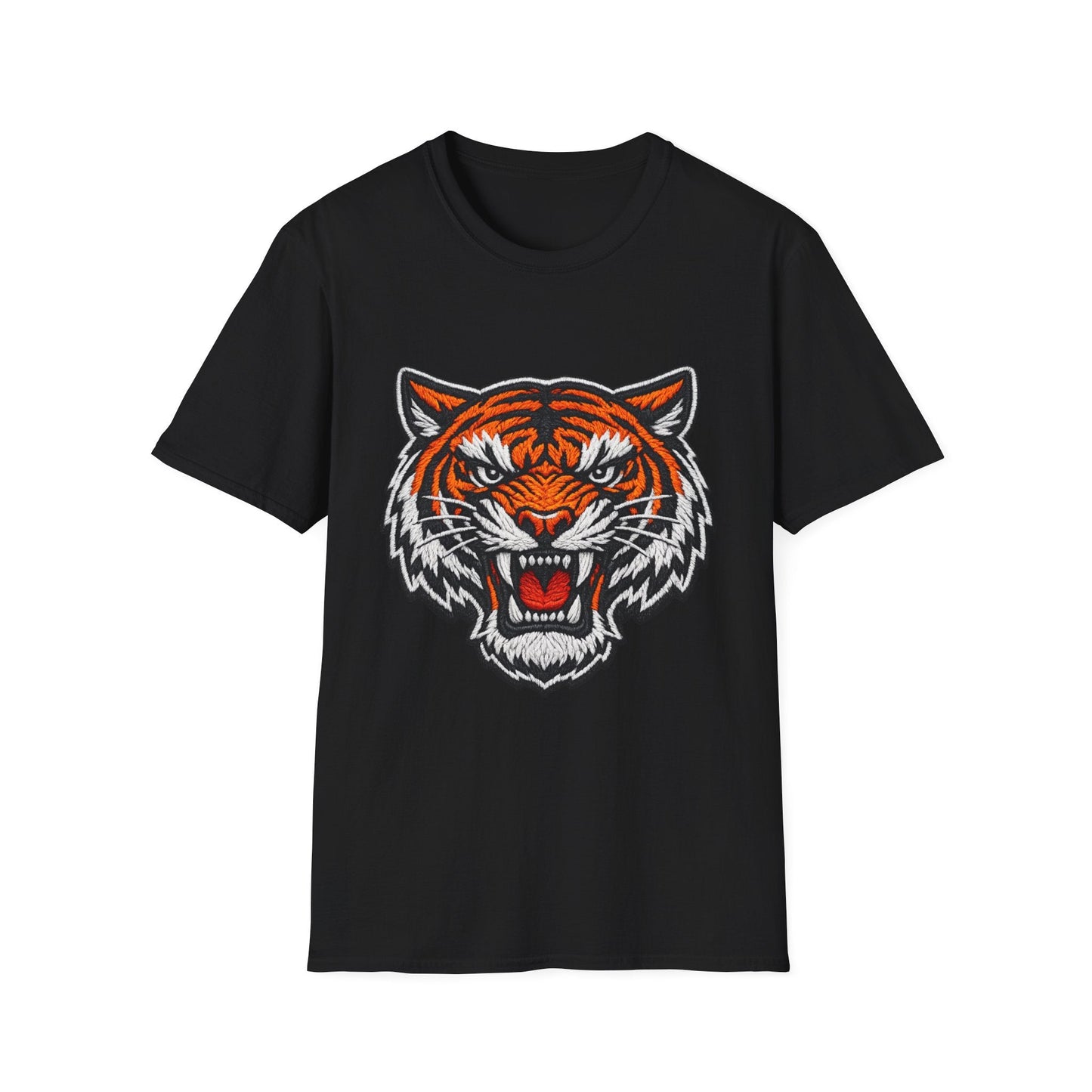 Tiger Head Graphic T-Shirt — Fierce Roaring Mascot Tee Printify