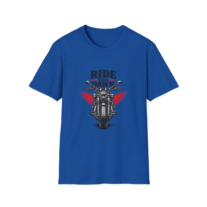 Ride Till Dawn Motorcycle T-Shirt Printify