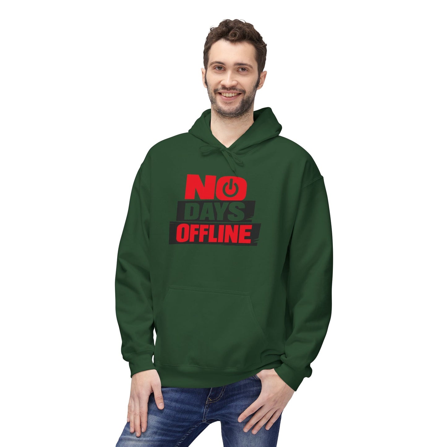 No Days Offline Hoodie — Gamer / Streamer Graphic Pullover Printify