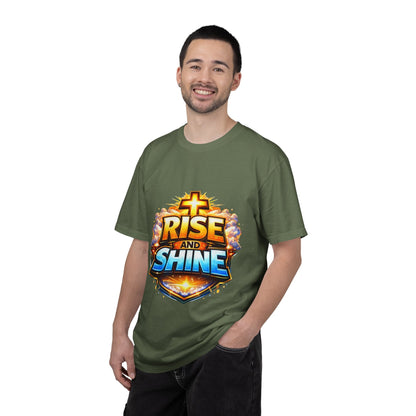 Rise and Shine Christian T-Shirt for Men – Inspirational Graphic Tee Printify