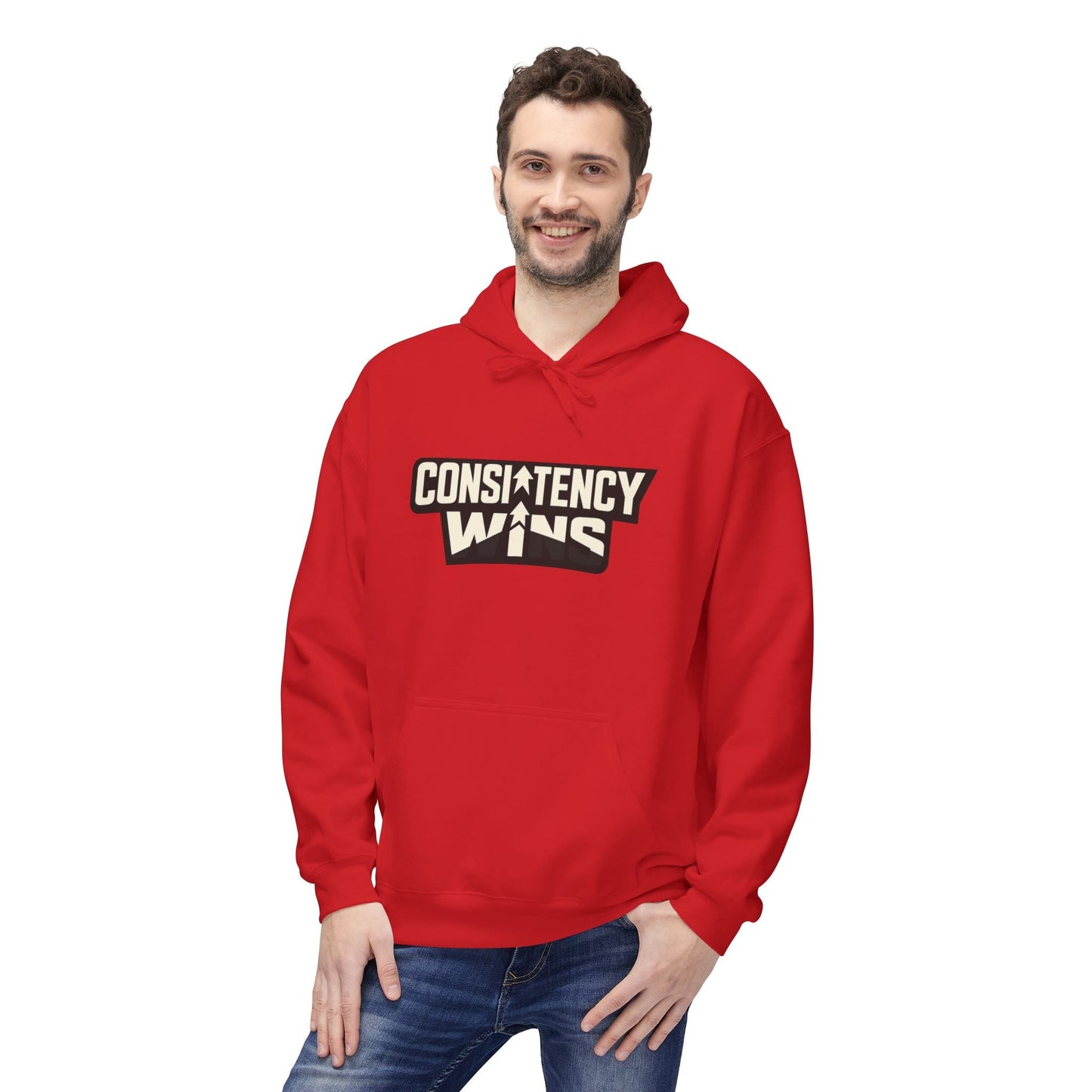 Consistency Wins Hoodie — Motivational Graphic Pullover Printify