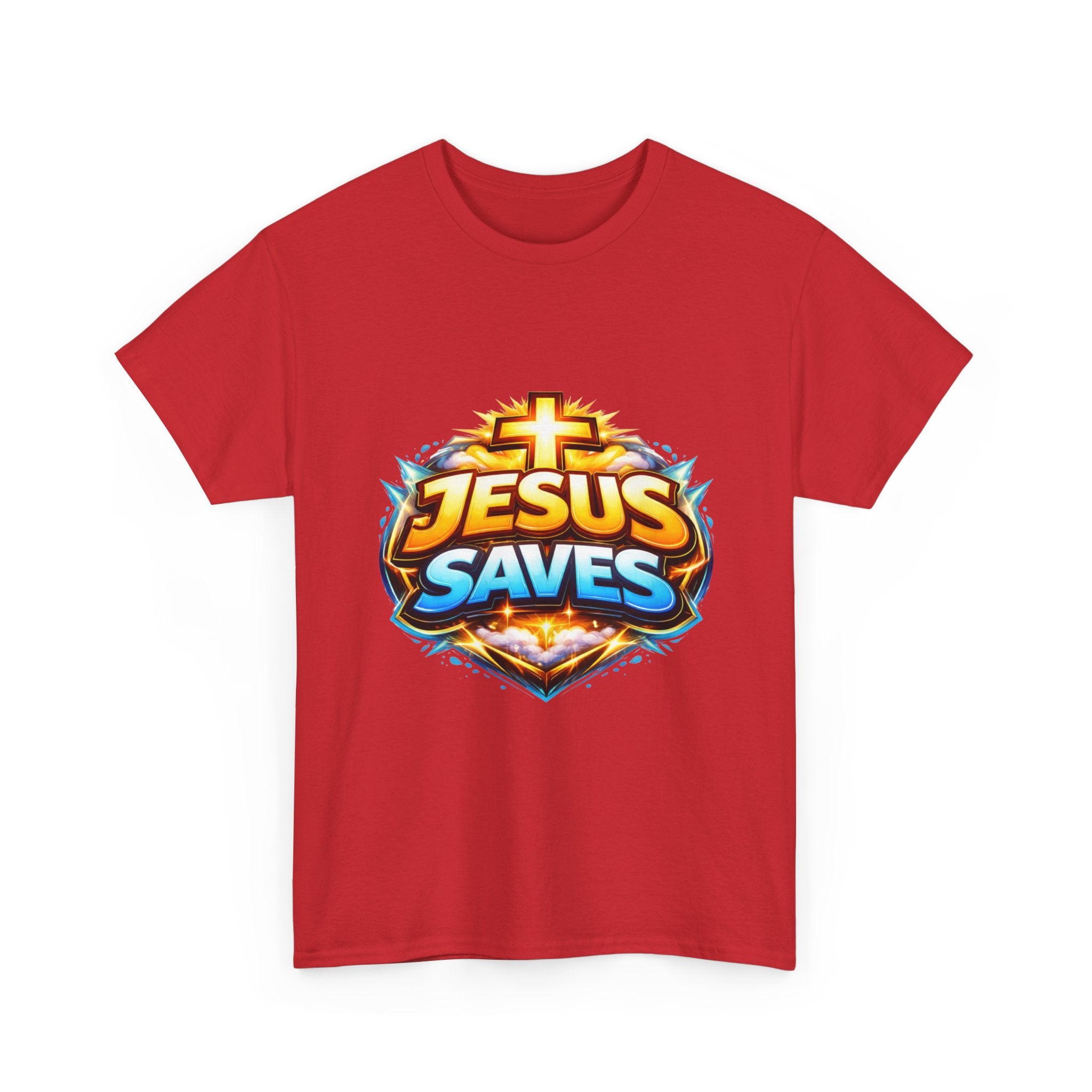 Jesus Saves T-Shirt — Bold Faith Graphic Tee for Christians, Church & Easter