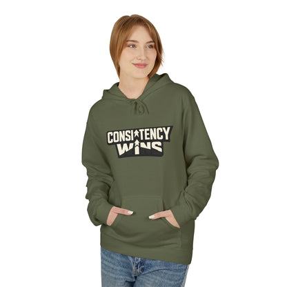 Consistency Wins Hoodie — Motivational Graphic Pullover Printify