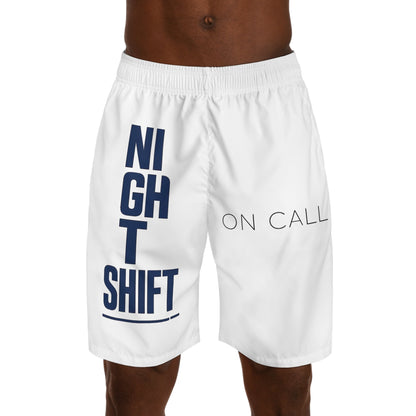 Night Shift "On Call" Jogger Shorts — Men's Sleepwear & Work-Shift Lounge Shorts Printify