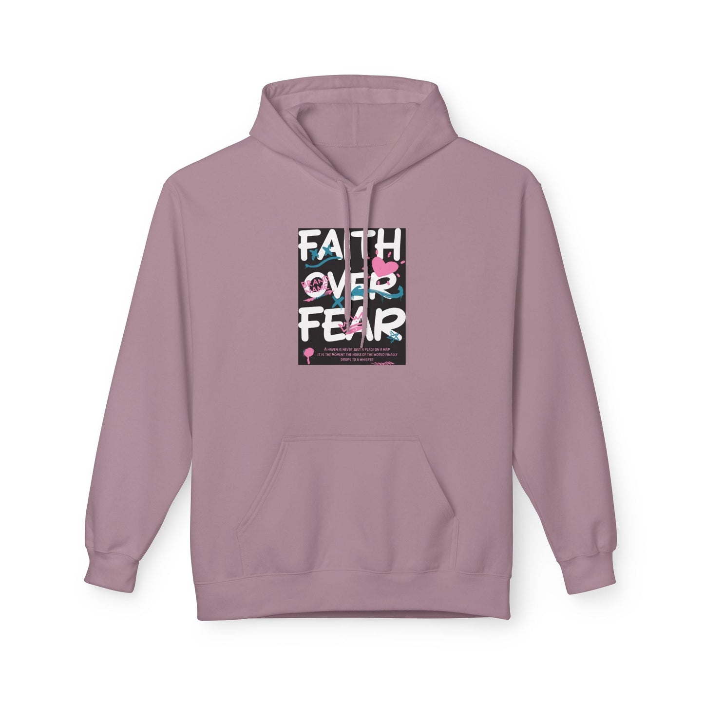 Faith Over Fear Hoodie — Floral Christian Inspiration Sweatshirt Printify