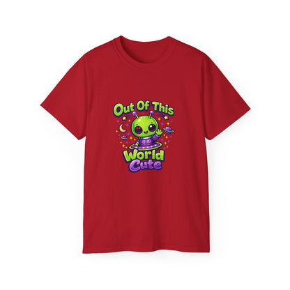 Out of This World Cute Alien Graphic T-Shirt Printify