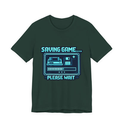 Saving Game Please Wait T-Shirt — Retro Gaming Console Tee