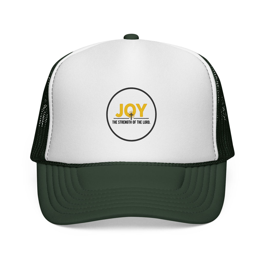 Joy Circle Trucker Cap — 'Joy, One Strength of the Soul' Retro Mesh Hat