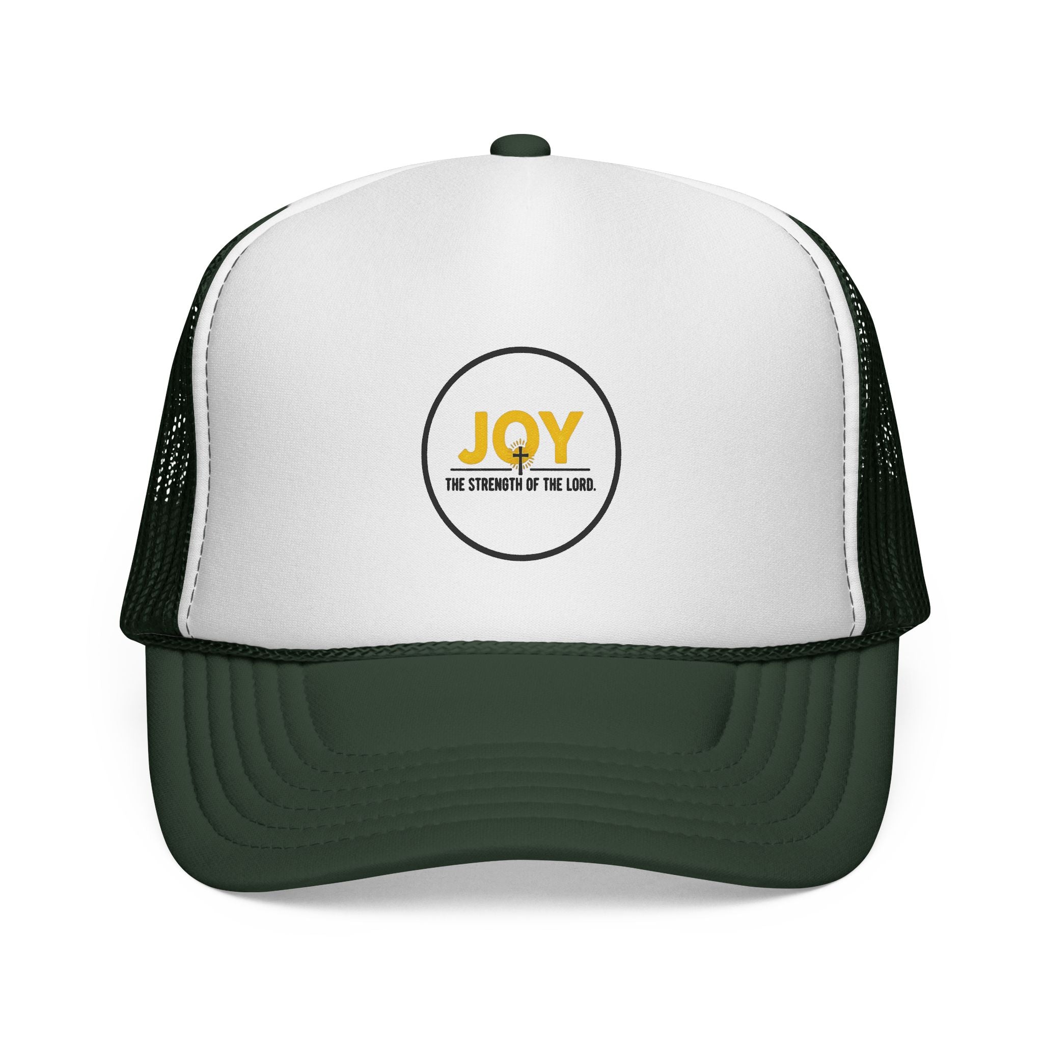 Joy Circle Trucker Cap — 'Joy, One Strength of the Soul' Retro Mesh Hat