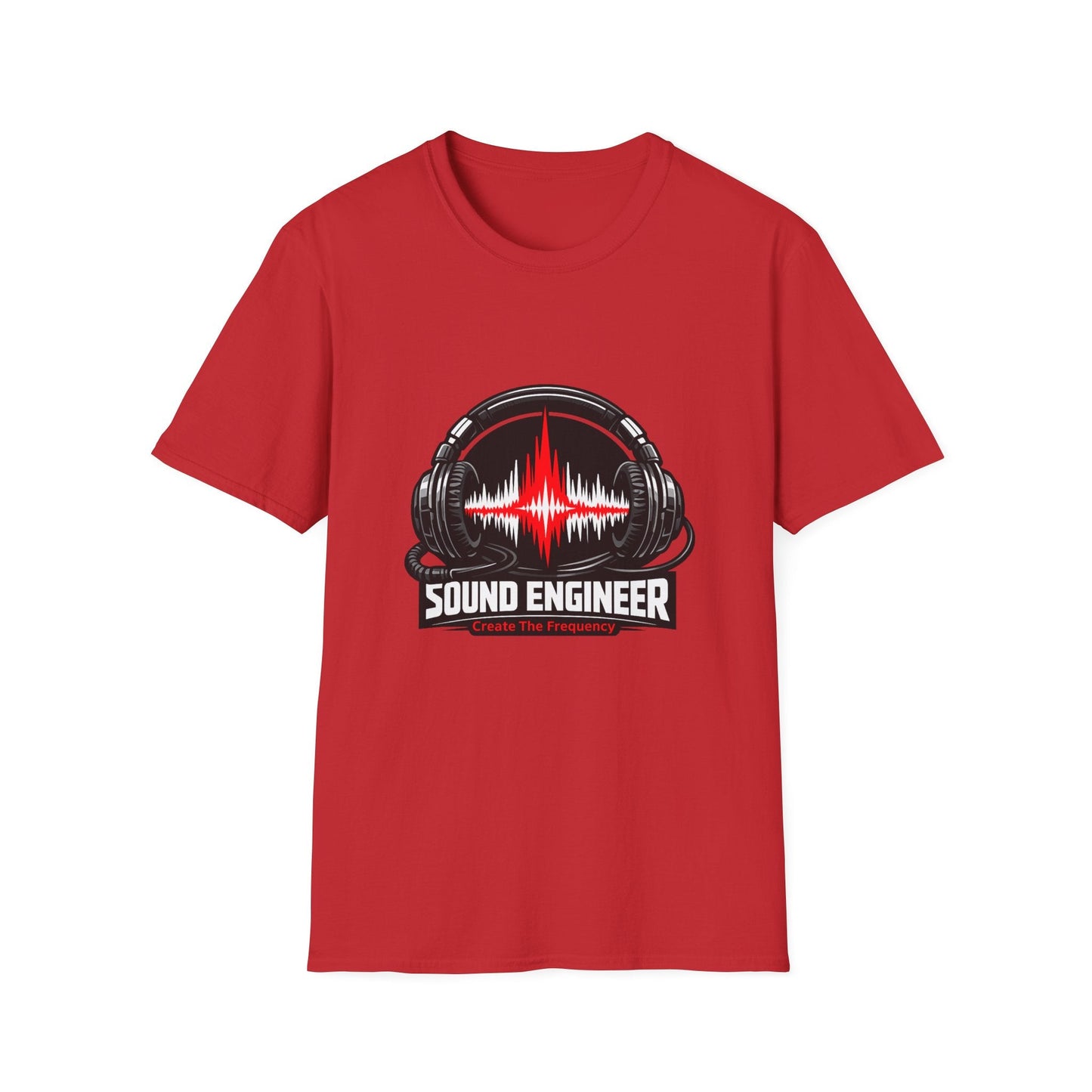 Sound Engineer T-Shirt — Headphones & Waveform Audio Tech Tee Printify
