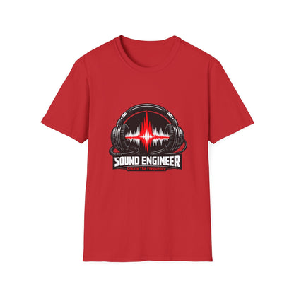 Sound Engineer T-Shirt — Headphones & Waveform Audio Tech Tee Printify
