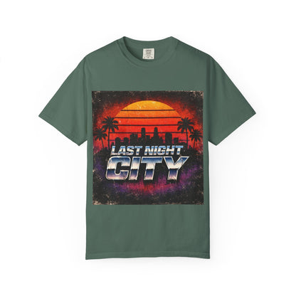 Last Night City T-Shirt — Retro Sunset Miami Vaporwave Tee Printify