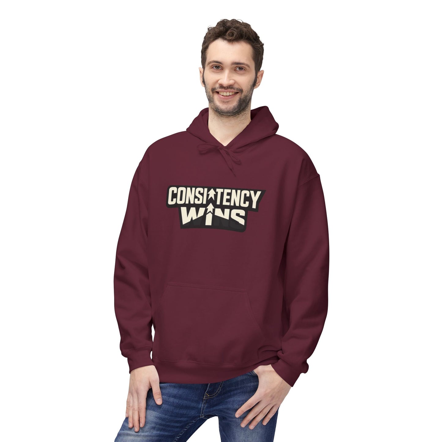 Consistency Wins Hoodie — Motivational Graphic Pullover Printify