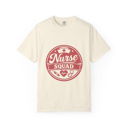 Nurse Squad T-Shirt — Retro Medical Badge Tee for Nurses & Healthcare Teams Printify