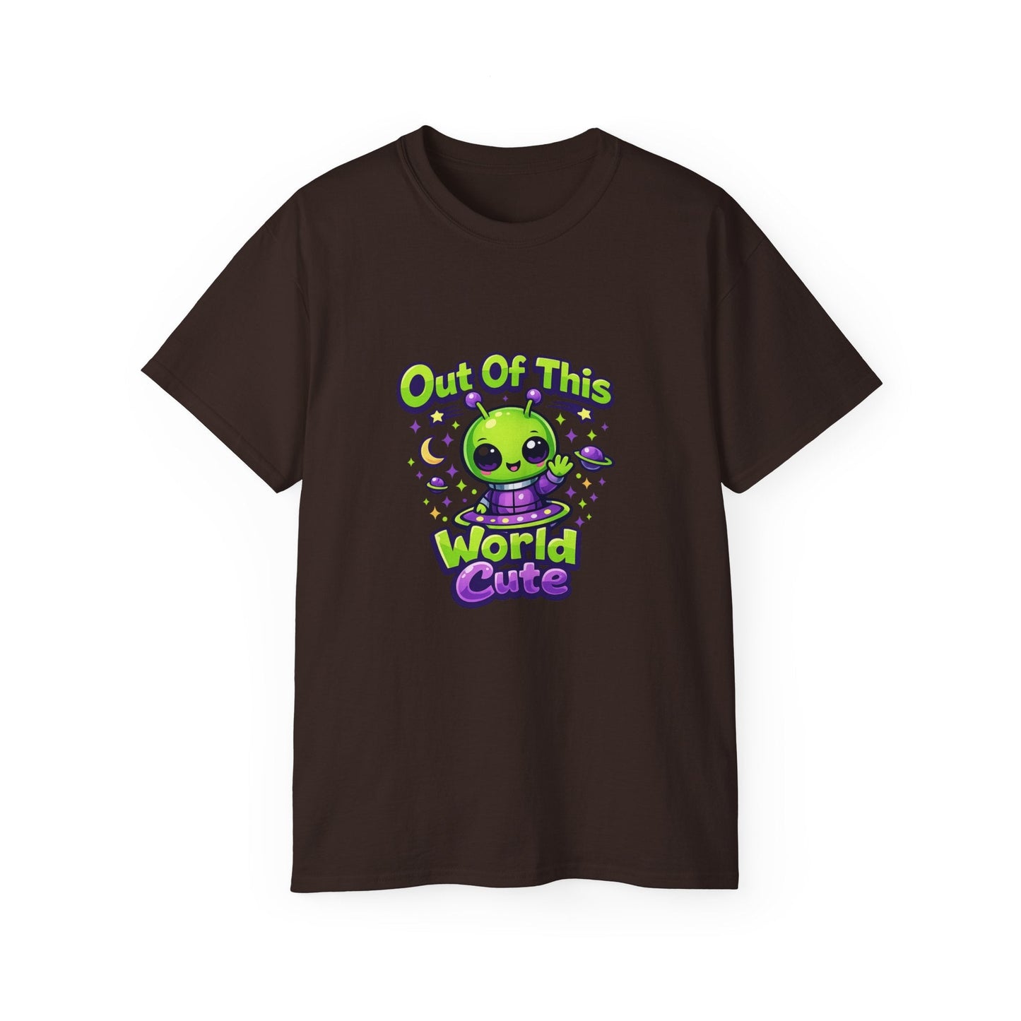 Out of This World Cute Alien Graphic T-Shirt Printify