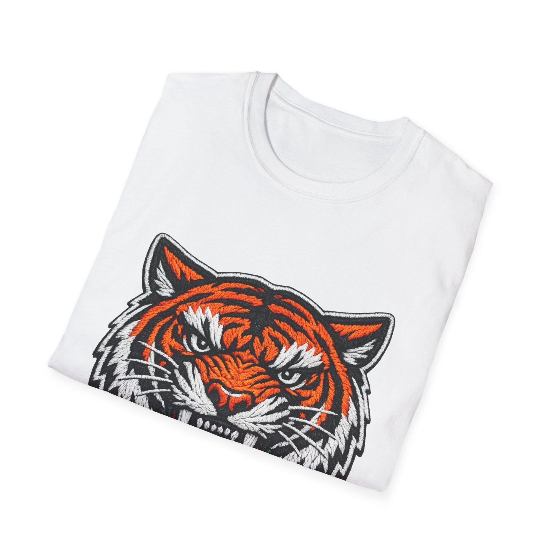 Tiger Head Graphic T-Shirt — Fierce Roaring Mascot Tee Printify