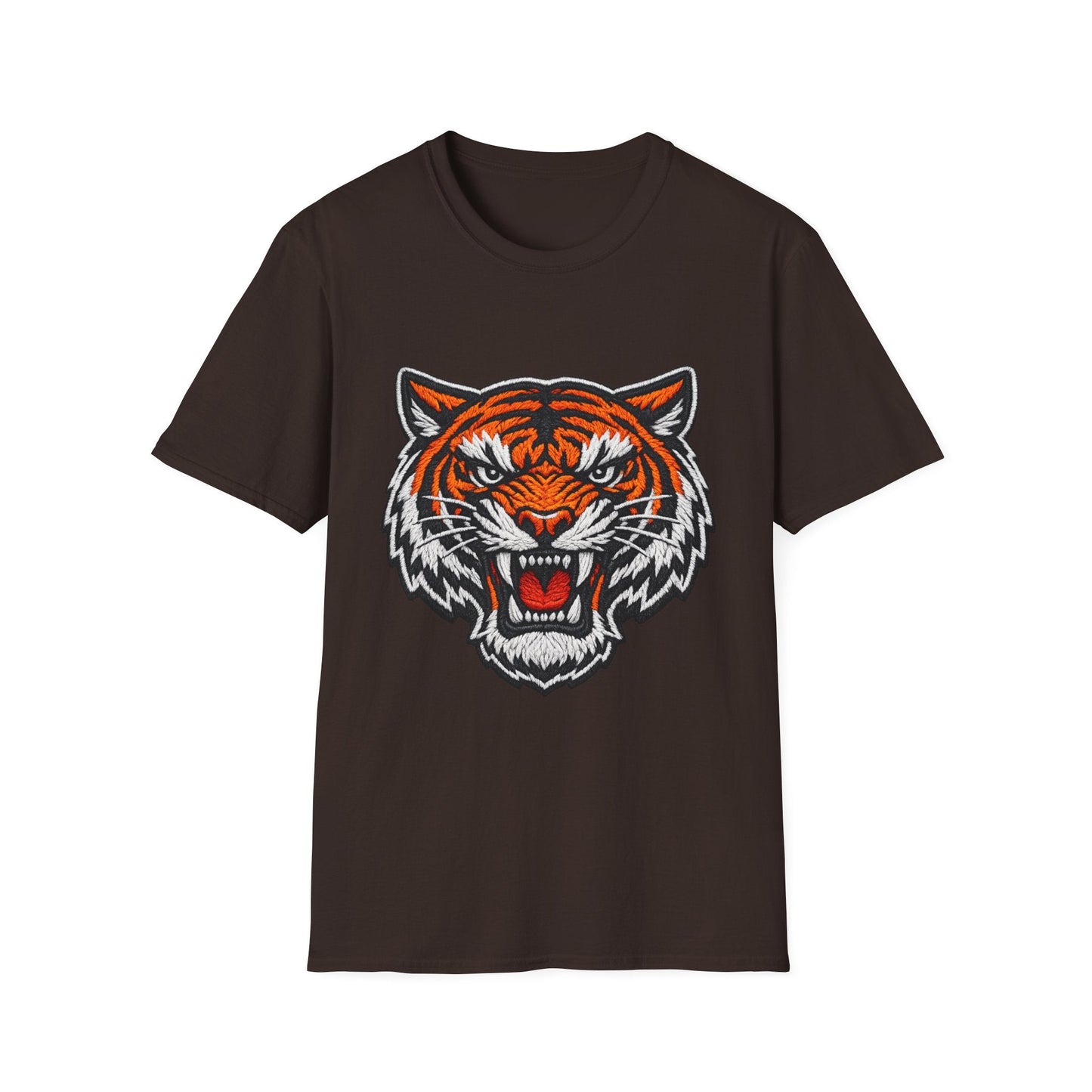 Tiger Head Graphic T-Shirt — Fierce Roaring Mascot Tee Printify