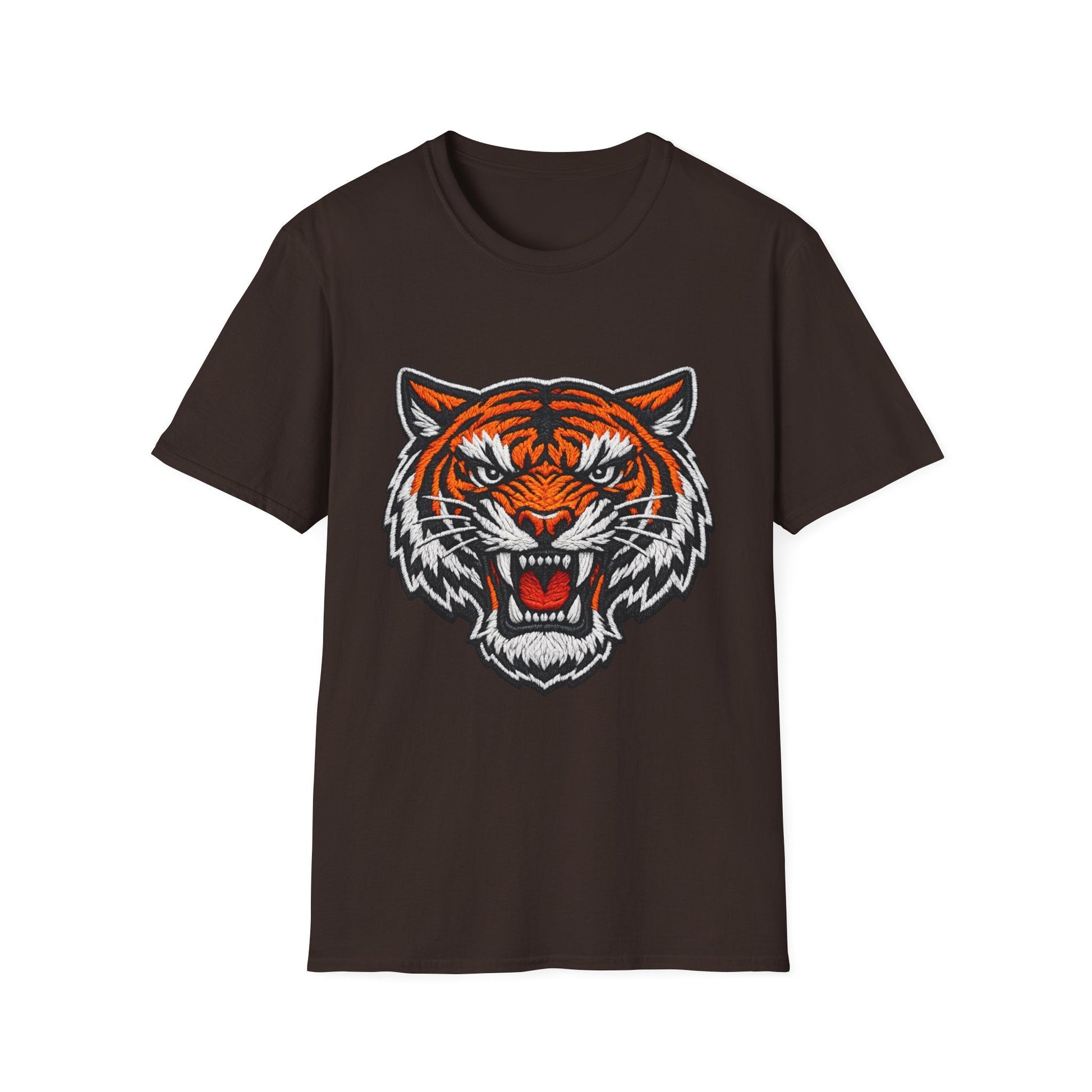 Tiger Head Graphic T-Shirt — Fierce Roaring Mascot Tee Printify