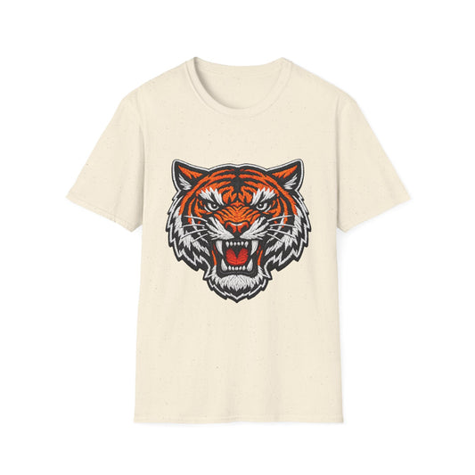 Tiger Head Graphic T-Shirt — Fierce Roaring Mascot Tee Printify