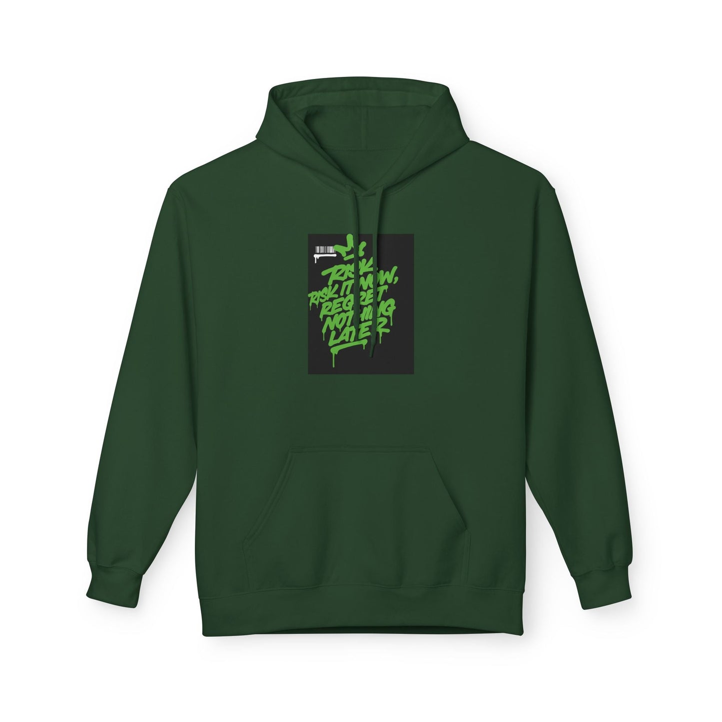 Retro Green Script Graphic Hoodie — "Push Your Limits" Streetwear Pullover Printify