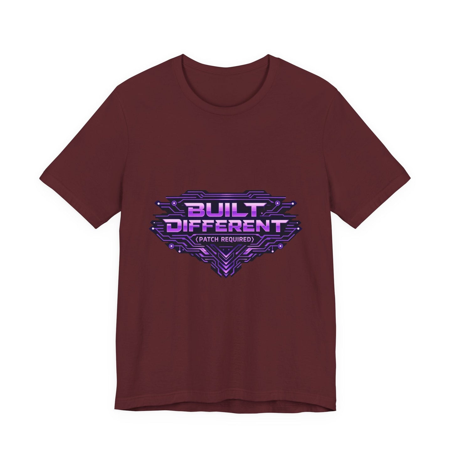 Built Different Tee — Retro Purple Gaming Graphic T-Shirt Printify
