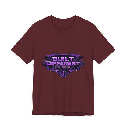 Built Different Tee — Retro Purple Gaming Graphic T-Shirt Printify