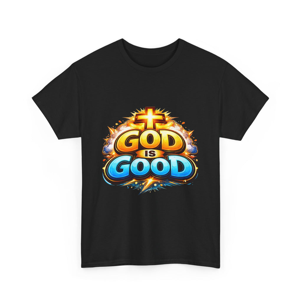 God Is Good T-Shirt — Christian Faith Tee with Cross Graphic