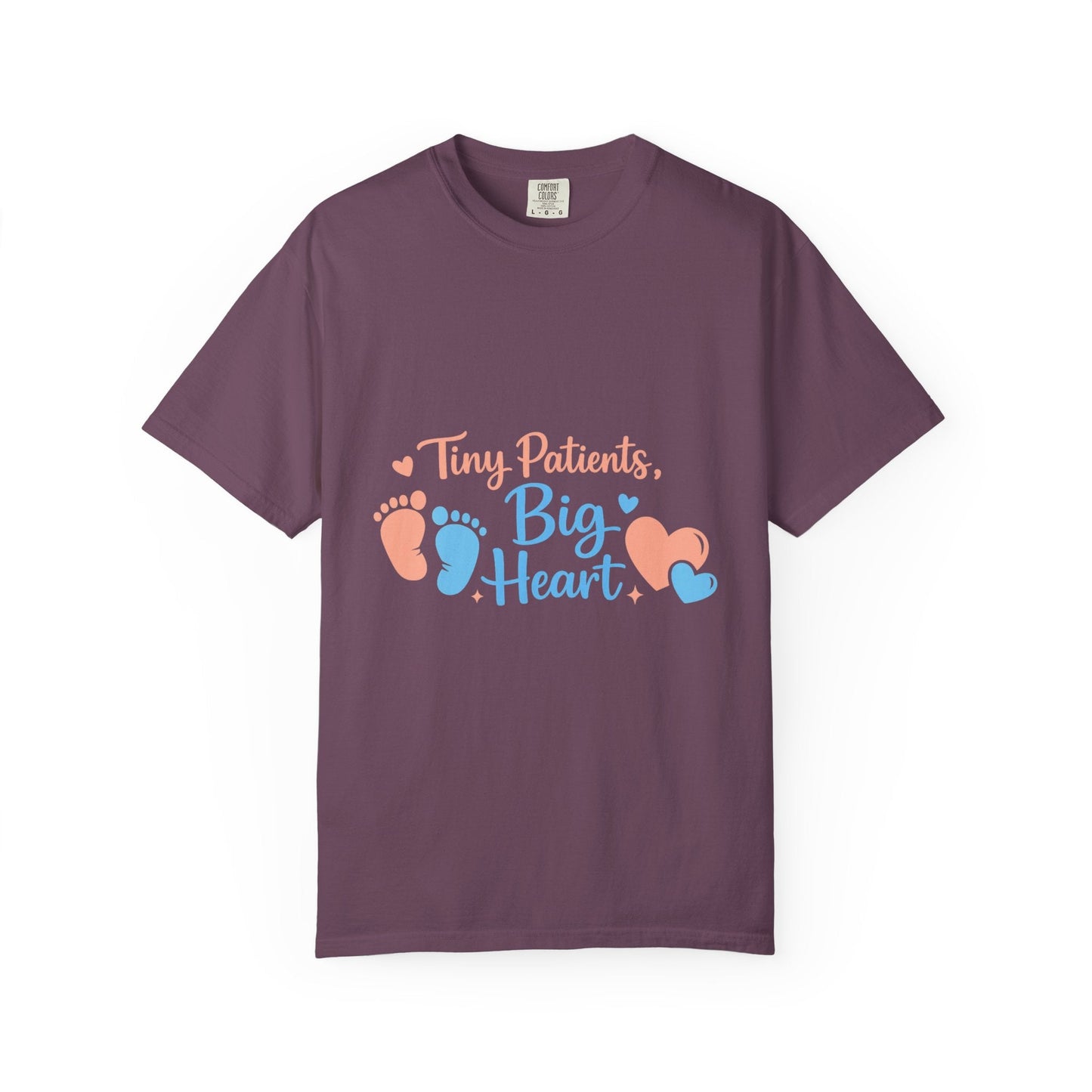 T-Shirt — "Tiny Patients, Big Heart" Baby Footprint Awareness Tee Printify