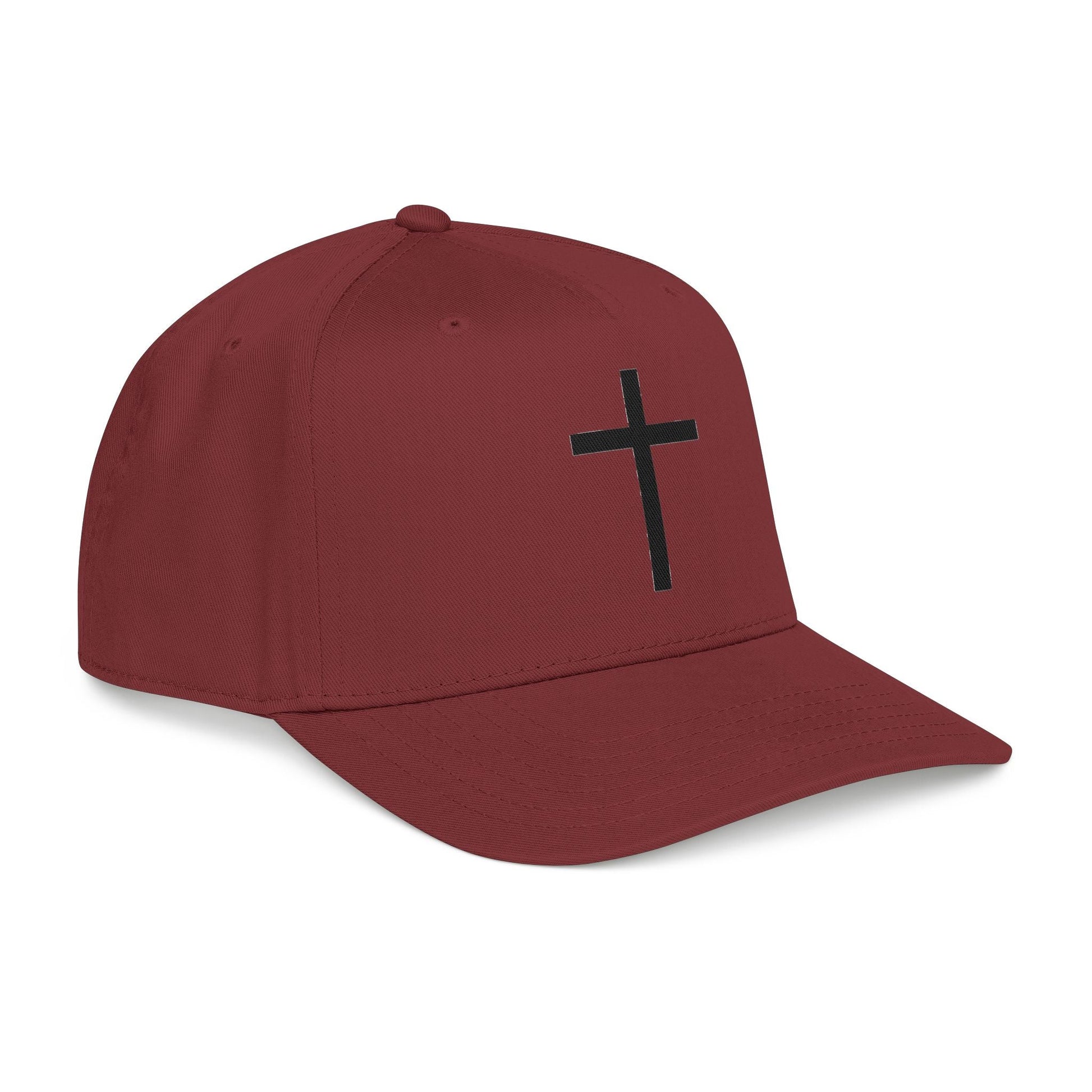 Christian Cross Baseball Cap — Minimal Embroidered Faith Hat Printify