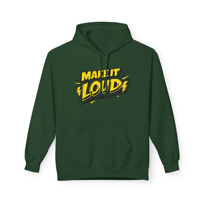 Make It Loud Hoodie — Bold Yellow Graphic Pullover