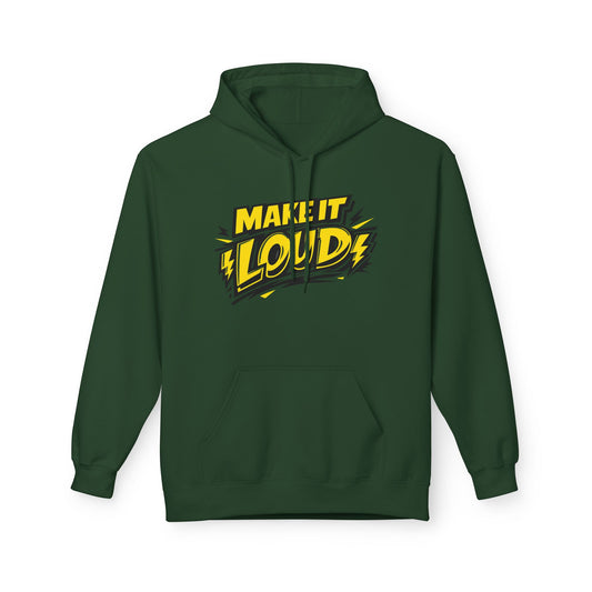Make It Loud Hoodie — Bold Yellow Graphic Pullover