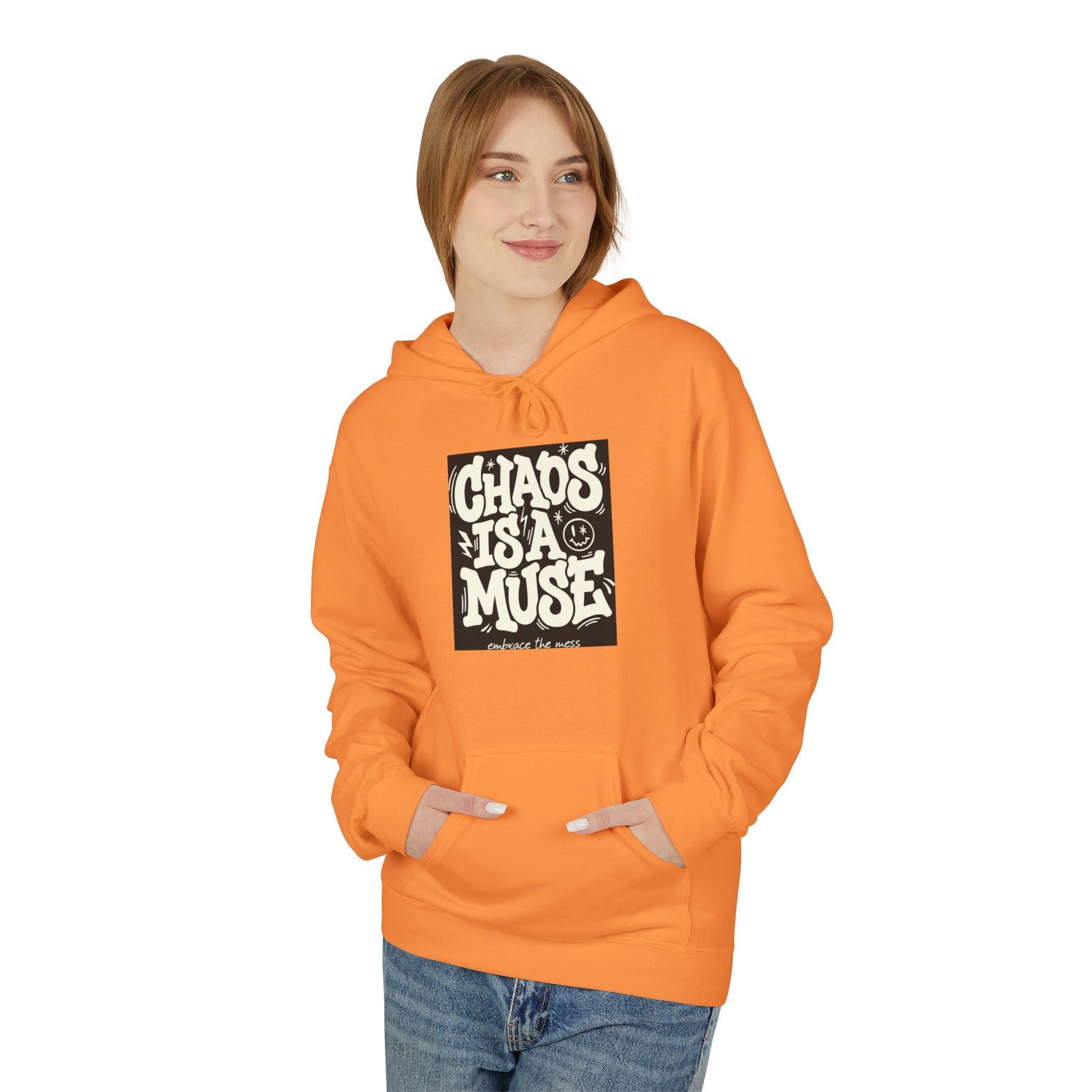 Chaos Is A Muse Hoodie — Retro Psychedelic Graphic Pullover Printify
