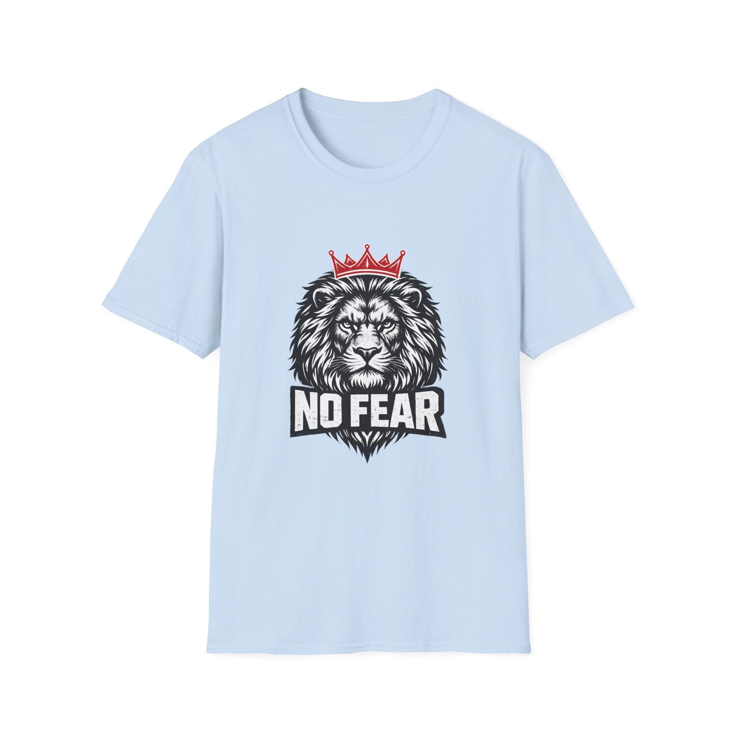 No Fear Lion T‑Shirt — Crowned Lion Graphic Tee Printify