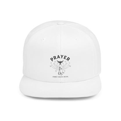Prayer Skull Flat Bill Snapback Hat — Edgy Christian Streetwear Cap Printify