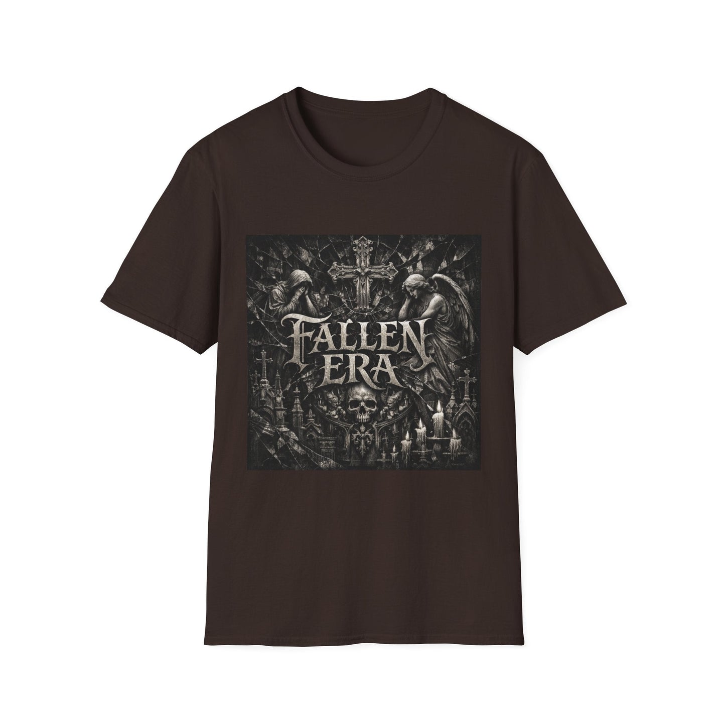 T-Shirt — Fallen Era Gothic Band Tee (Skulls, Angels & Cross) Printify