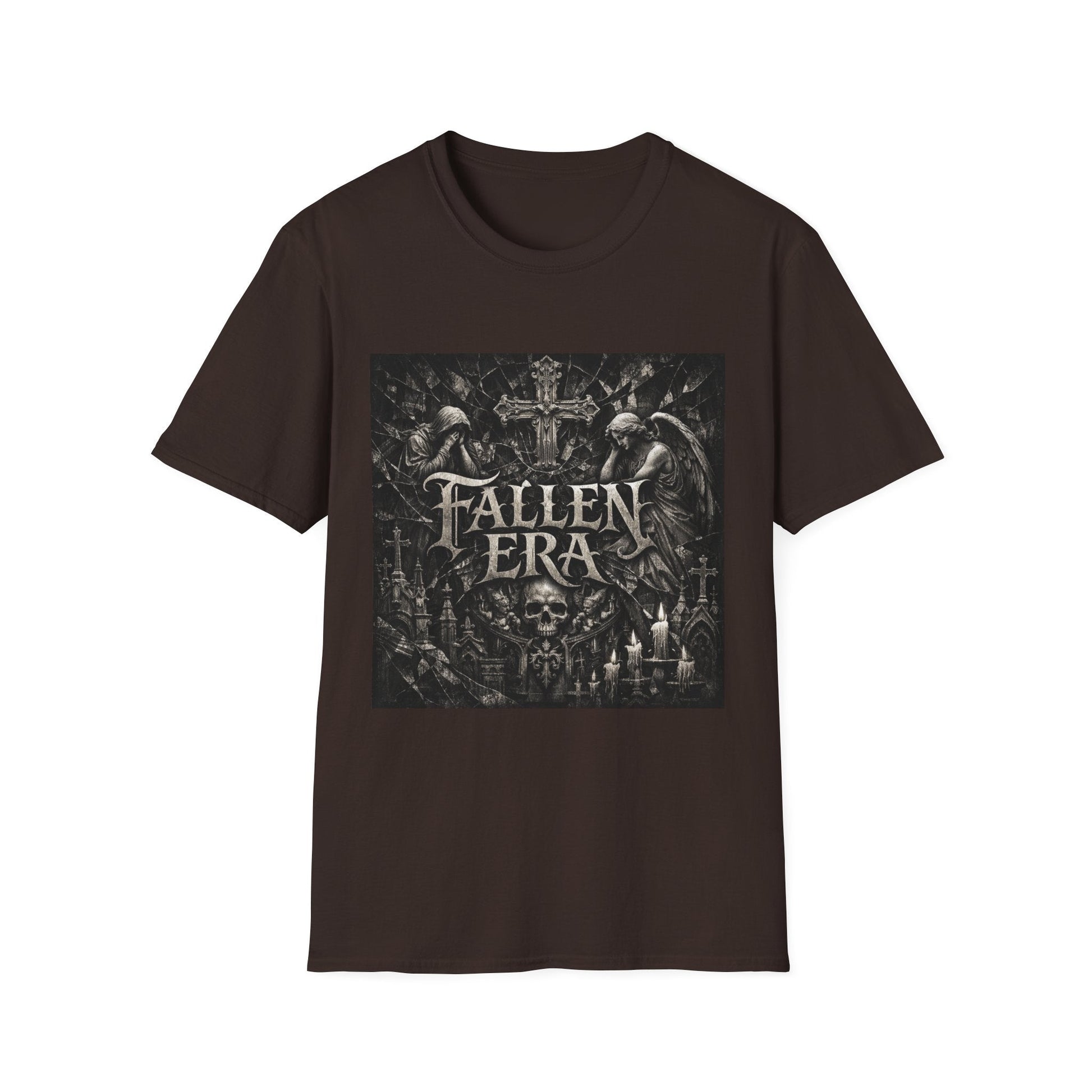 T-Shirt — Fallen Era Gothic Band Tee (Skulls, Angels & Cross) Printify