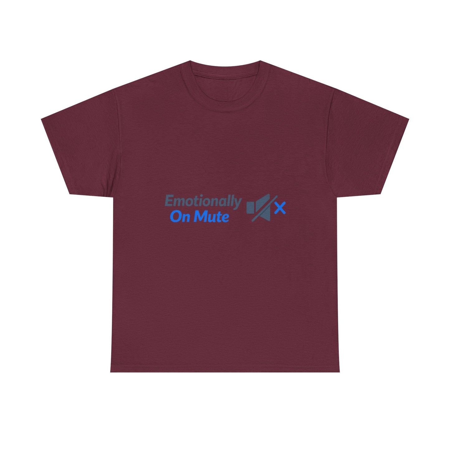 Emotionally On Mute Tee — Funny Social Anxiety Graphic T-Shirt Printify