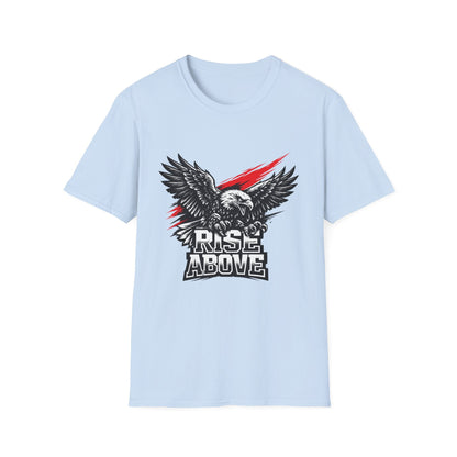 Rise Above Eagle T-Shirt — Patriotic Graphic Tee with Soaring Eagle Printify