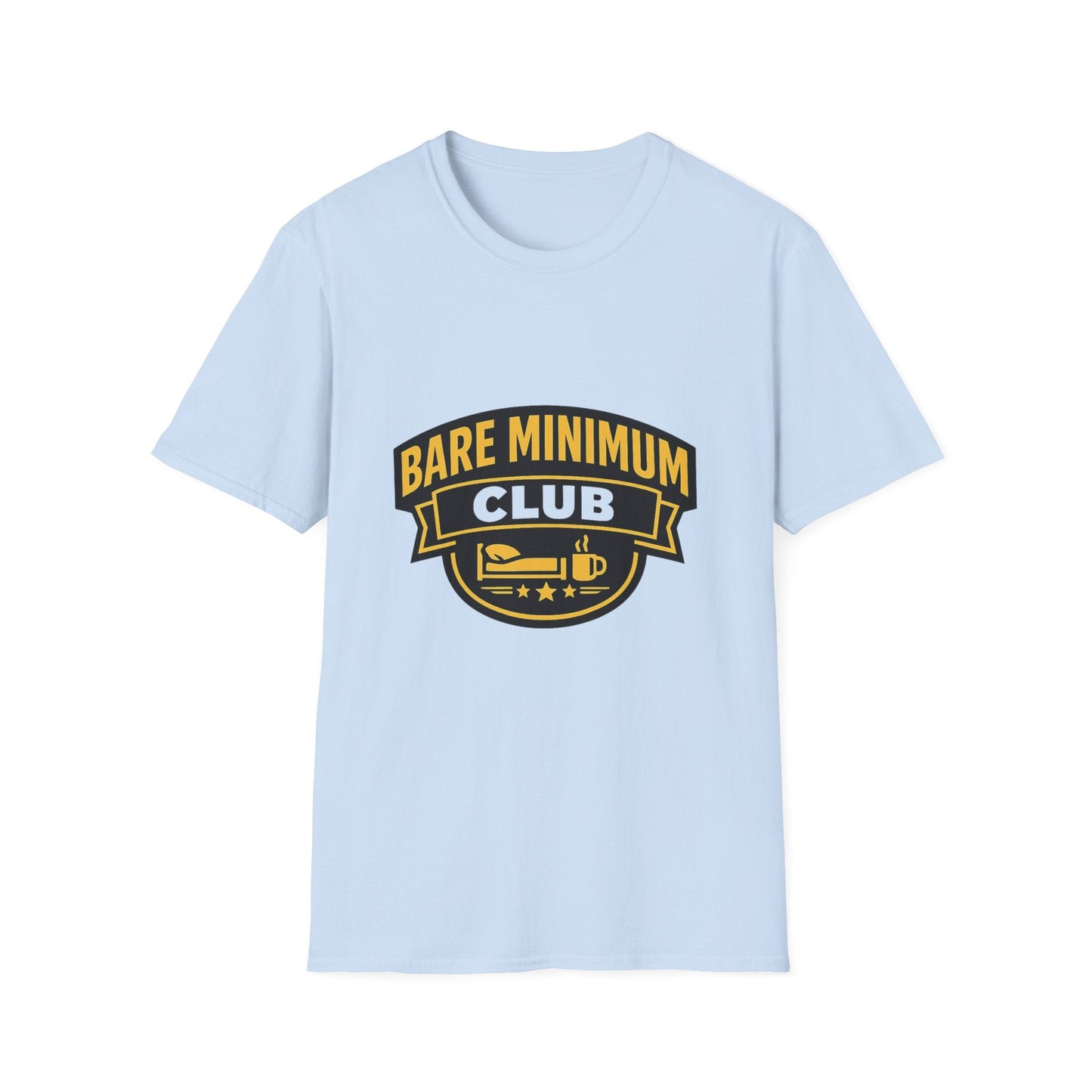 Unisex Bare Minimum Club Graphic T-Shirt – Funny Minimalist Lifestyle Tee Printify