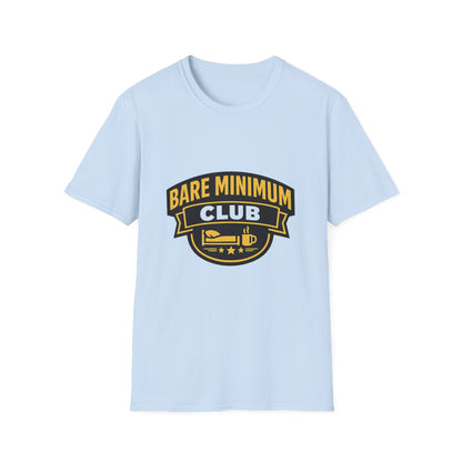 Unisex Bare Minimum Club Graphic T-Shirt – Funny Minimalist Lifestyle Tee Printify