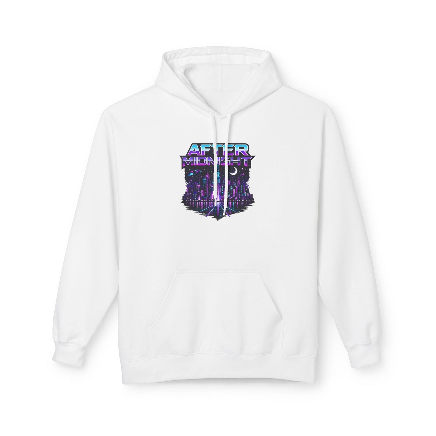 Cyberpunk City 'AFTER' Graphic Hoodie — Retro Futuristic Streetwear Printify