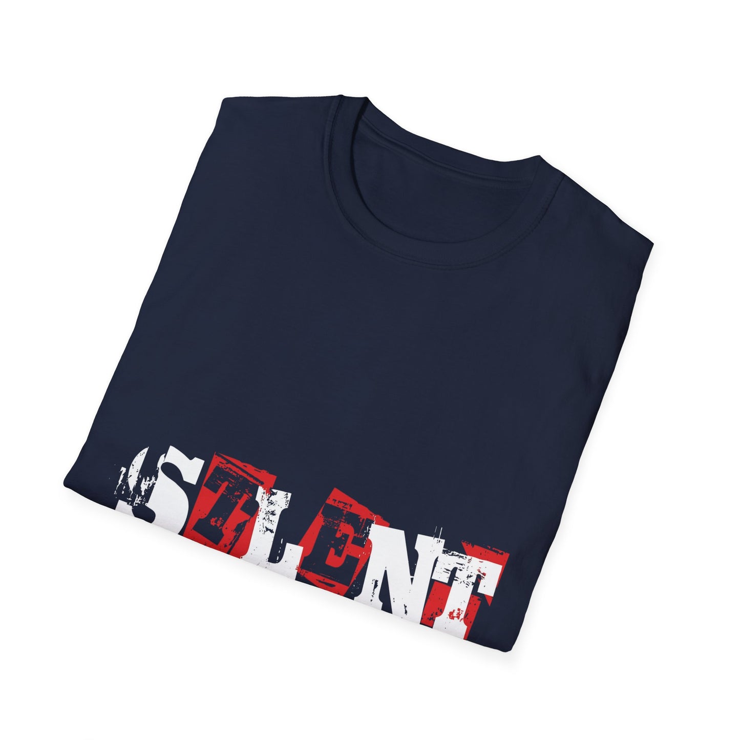 T-Shirt “LEFT” Red Distressed Block Letter Graphic — Vintage Stamped Tee