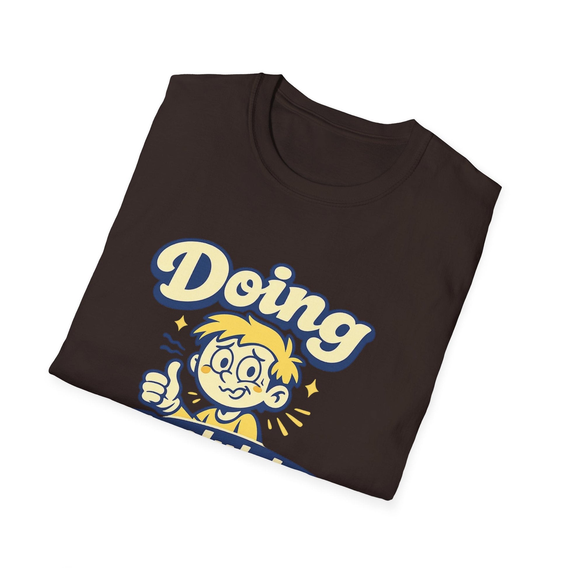 T-Shirt — "Doing Absolutely Fine" Unisex Retro Graphic Tee Printify