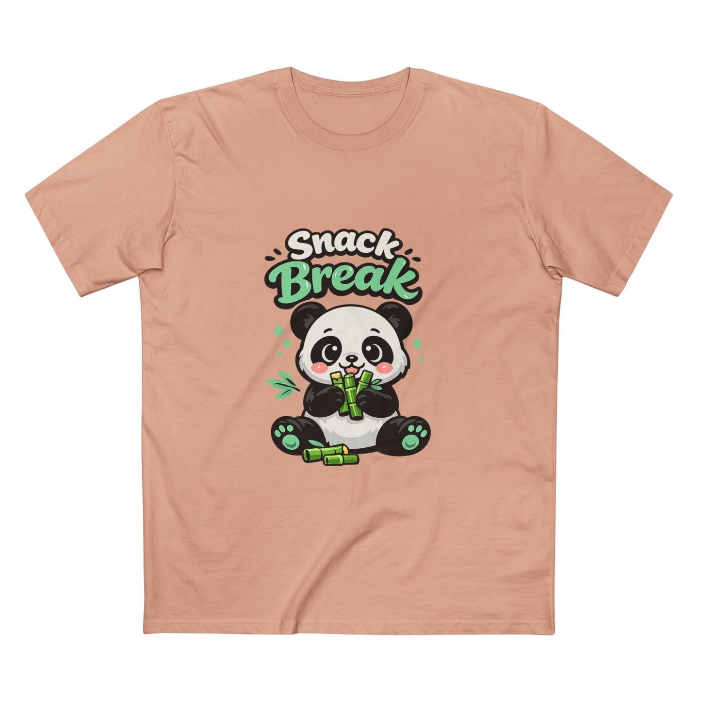 Snack Break Panda T-Shirt — Cute Panda Eating Bamboo Graphic Tee Printify