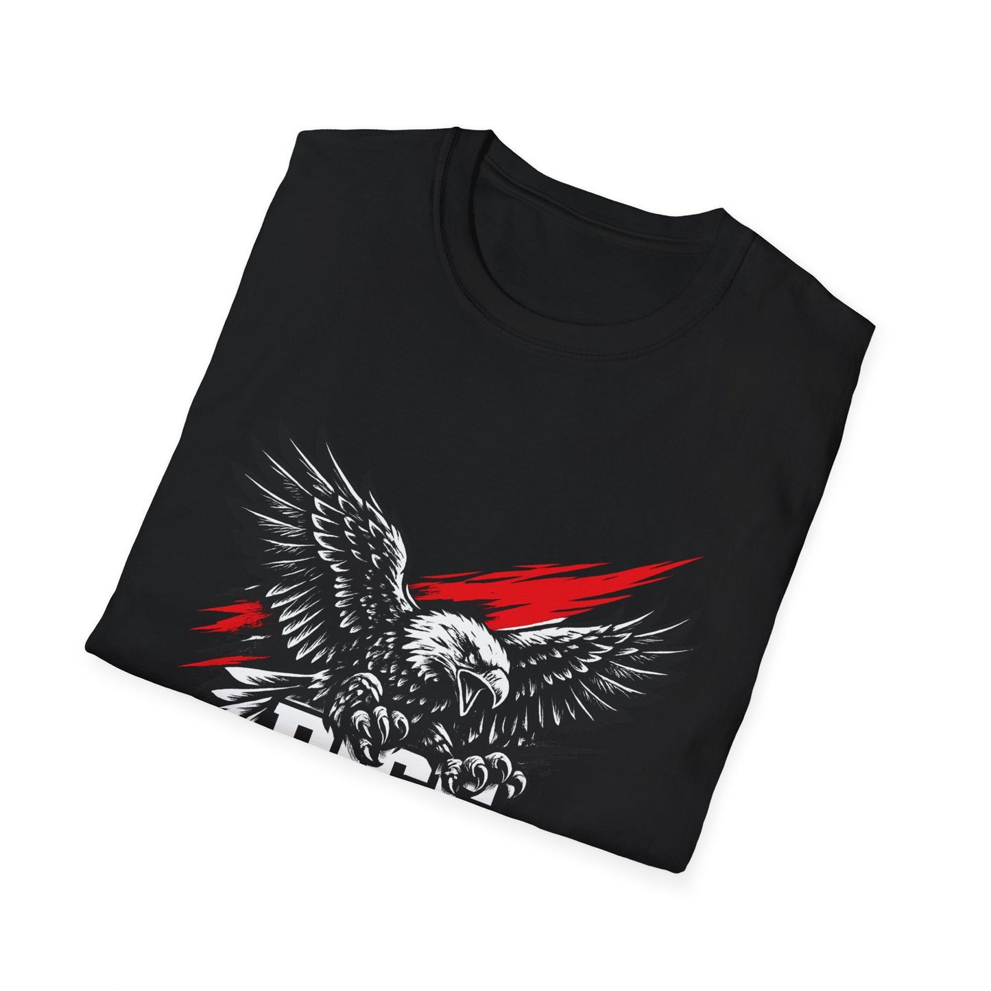 Rise Above Eagle T-Shirt — Patriotic Graphic Tee with Soaring Eagle Printify