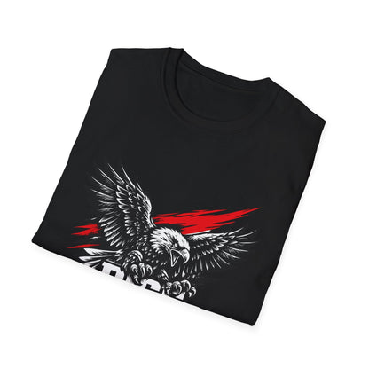 Rise Above Eagle T-Shirt — Patriotic Graphic Tee with Soaring Eagle Printify