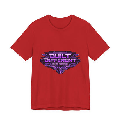 Built Different Tee — Retro Purple Gaming Graphic T-Shirt Printify