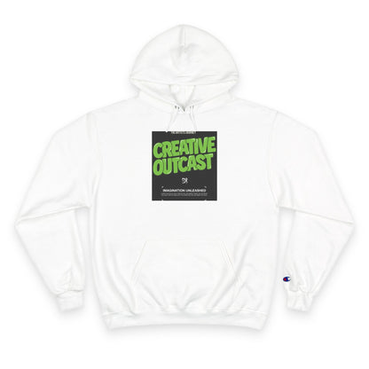 Creative Outcast Hoodie — Bold Green Graphic Champion Hooded Sweatshirt Printify