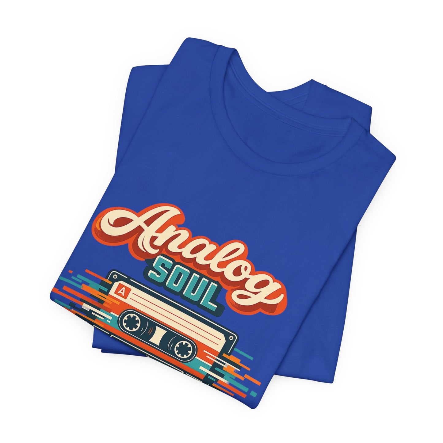 Analog Soul Digital World T-Shirt – Retro Cassette Tee for Music Lovers Printify