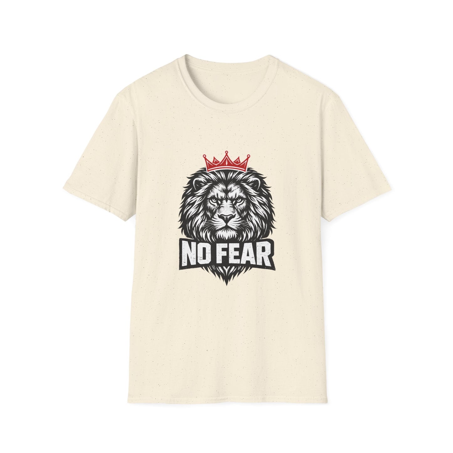 No Fear Lion T‑Shirt — Crowned Lion Graphic Tee Printify